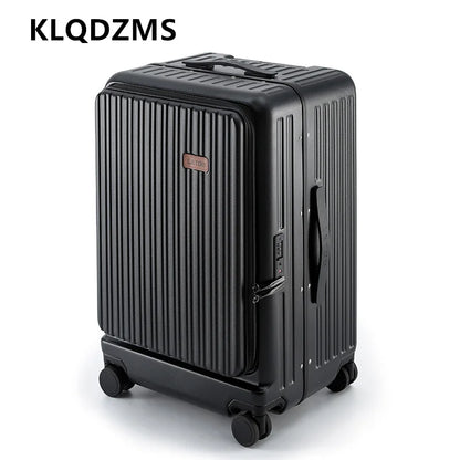 Front Opening Boarding Box USB Charging Trolley Case Multi-function Luggage
