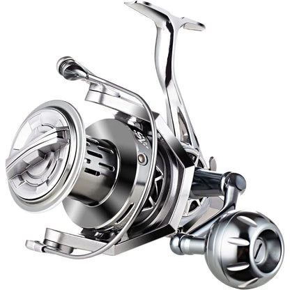 Spinning Aluminum Frame Carbon Fiber 55LB Power Drag Heavy Long Casting Reel