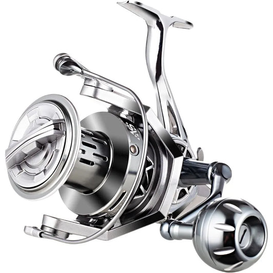 Spinning Aluminum Frame Carbon Fiber 55LB Power Drag Heavy Long Casting Reel