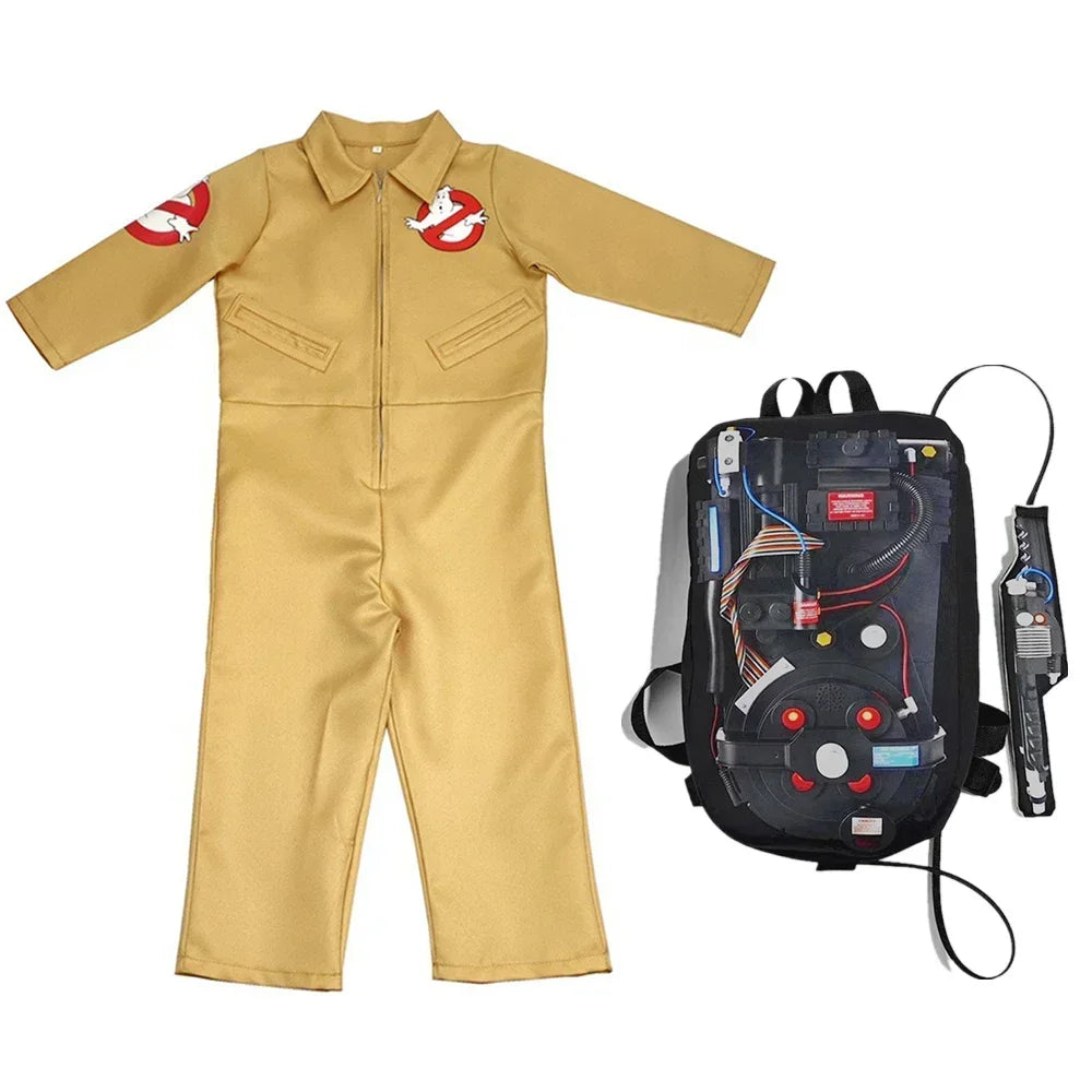 Ghostbusters Cosplay Costume with Proton Pack for Kids & Adults