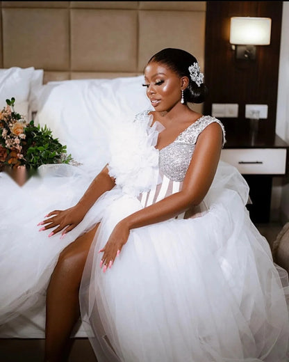 Elegant Tulle Bride Robe & Boudoir Maternity Dress