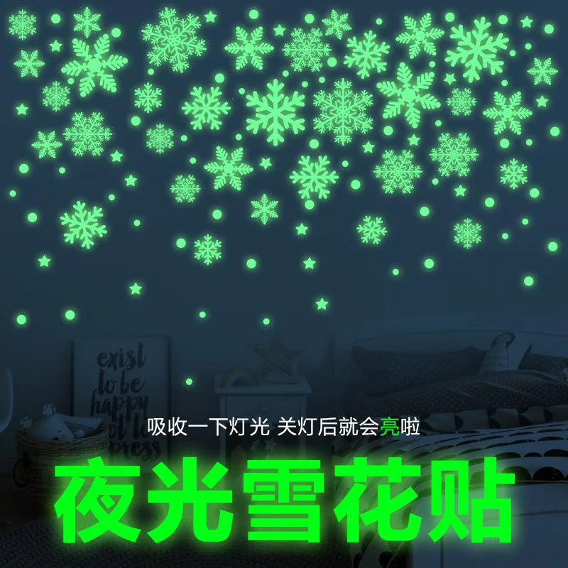 Luminous Snowflake Decoration Stickers