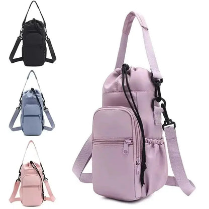 Portable Water Bottle Bag with Adjustable Straps