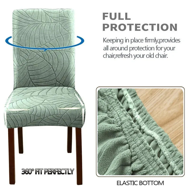 Stretch Jacquard Dining Chair Covers – Universal Spandex Slipcover Seat Protector