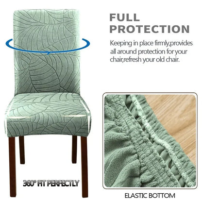 Stretch Jacquard Dining Chair Covers – Universal Spandex Slipcover Seat Protector