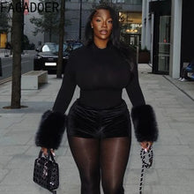 Faux Fur Lined Long Sleeve Playsuit + Shorts Set