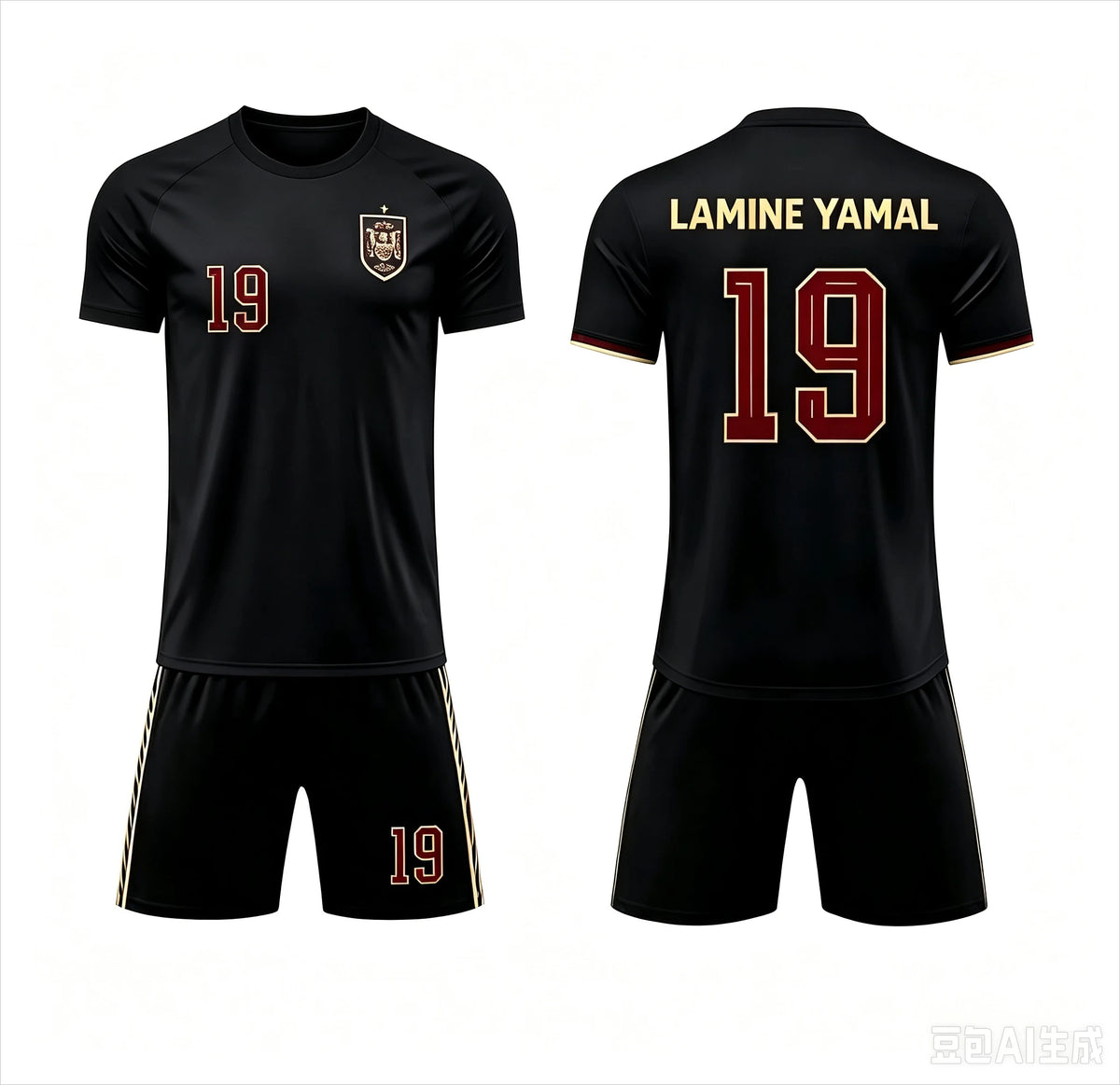 Lamine Yamal #19 Football Jersey & Shorts Set - Spain Fan 2-Piece Summer Outfit for Men, Women & Kids