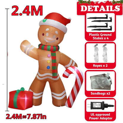 Inflatable Christmas Decorations with Built-in LED Lights