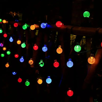 Outdoor Solar Crystal Globe String Lights (IP65 Waterproof)
