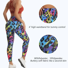 Colorful Leopard Print High Waist Leggings