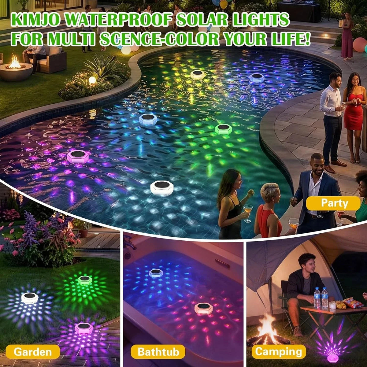 Solar RGB Floating Pool Lights with Remote Control