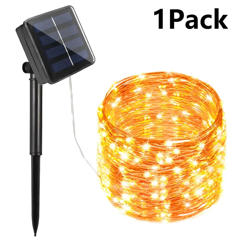 LED Solar String Fairy Lights for Outdoor Patio & Garden