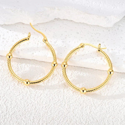 925 Sterling Silver CZ Zircon Gold-Plated Hoop Earrings – Sparkling Minimalist Jewelry