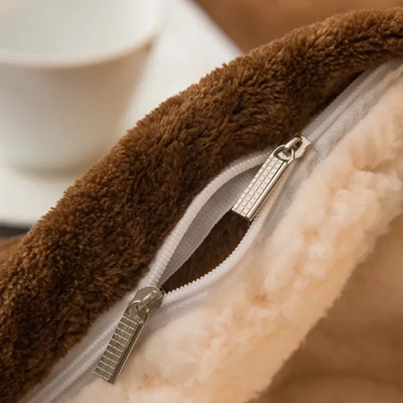 Double Sided Wool Throw Blanket