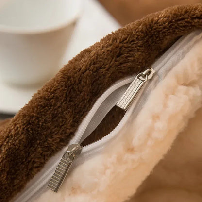 Double Sided Wool Throw Blanket
