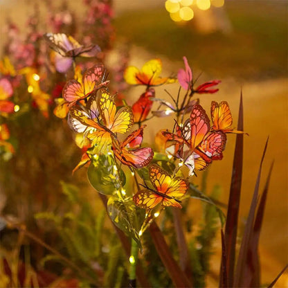 Solar Led Butterfly Flowe Lights For Outdoors
