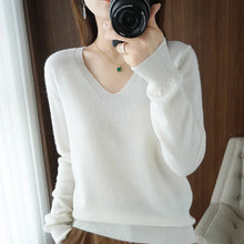 V-neck Pullover Lace Neck Sweaters
