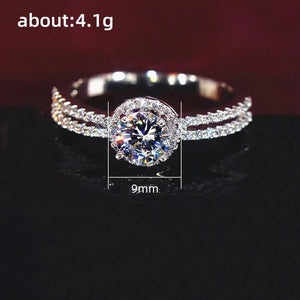 Temperament Round Cubic Zirconia Wedding Ring