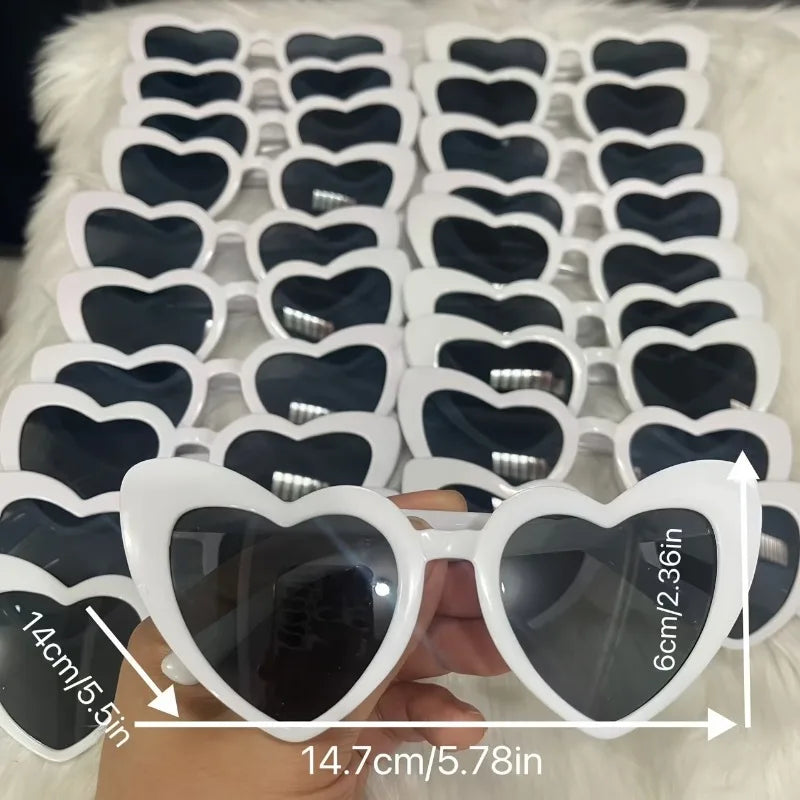 40Pcs Heart-Shaped Party Sunglasses Set