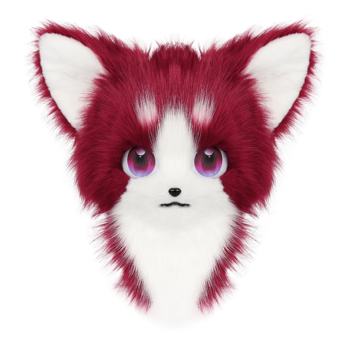 Animal Furry Fursuit Head Mask - Plush Cat & Fox Cosplay Prop