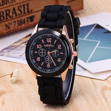 Geneva Ladies Silicone Strap Quartz Wristwatch