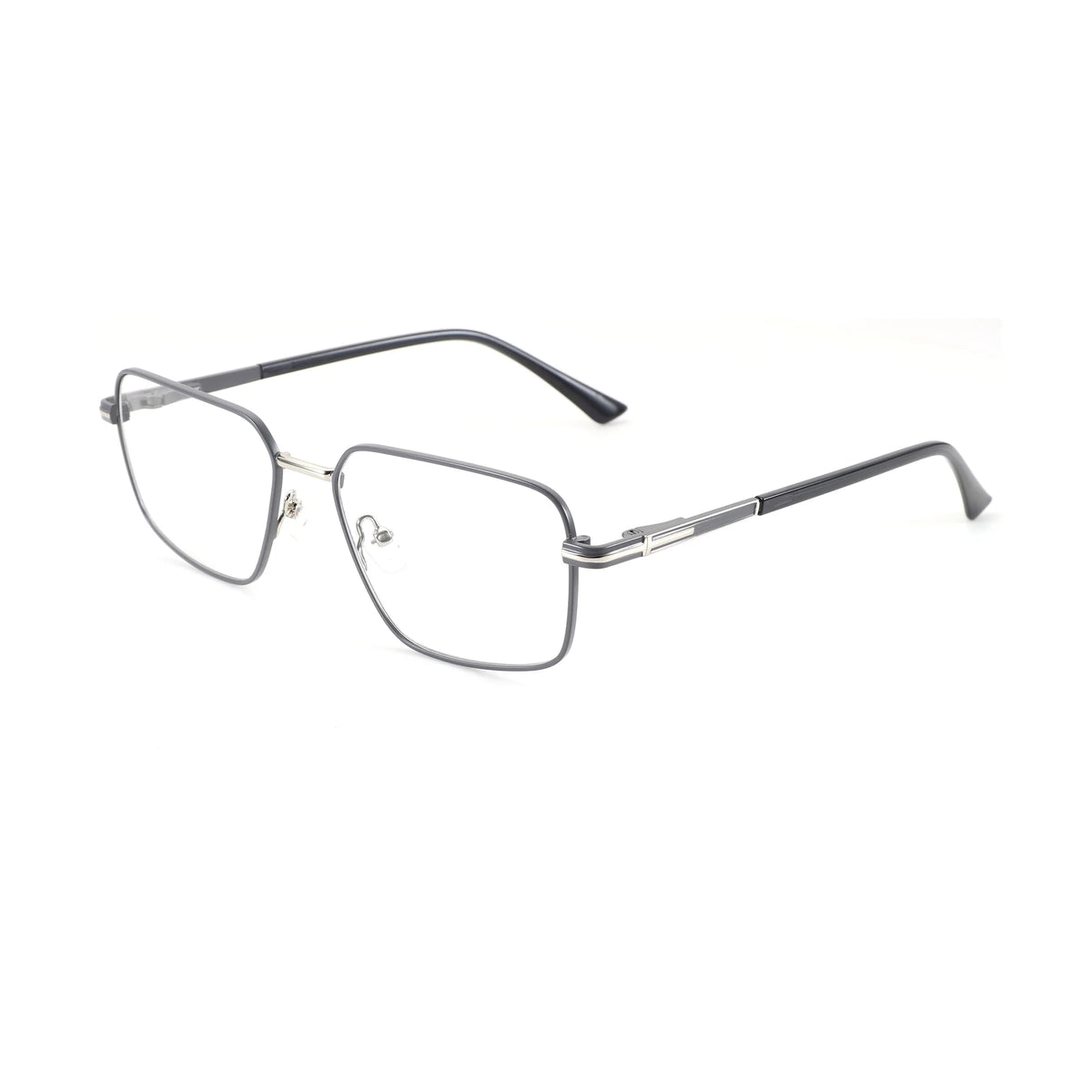 ZENOTTIC S Size Square Prescription Glasses for Men, Anti-Blue Light Metal Optical Frames