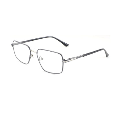 ZENOTTIC S Size Square Prescription Glasses for Men, Anti-Blue Light Metal Optical Frames