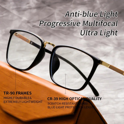 Progressive  Anti Blue Ray Multifocal Reading Glasses