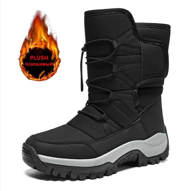 Unisex Waterproof Plush Winter Snow Boots