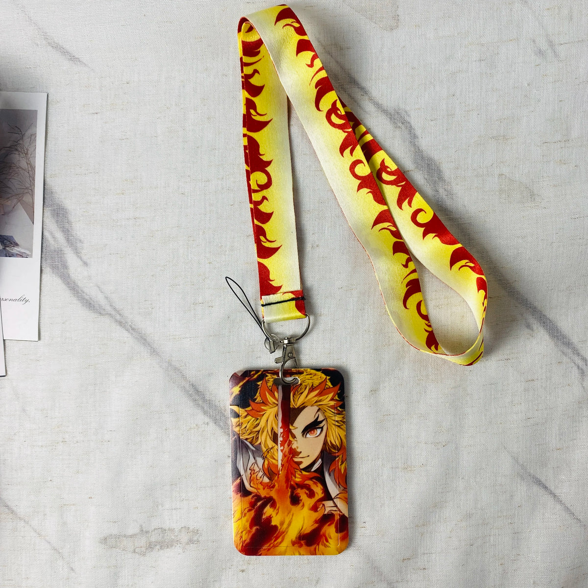 Anime Character Lanyard with ID Card Holder & Keychain