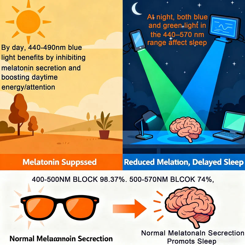 Blue Light Blocking Eliminate Eye Strain Glasses
