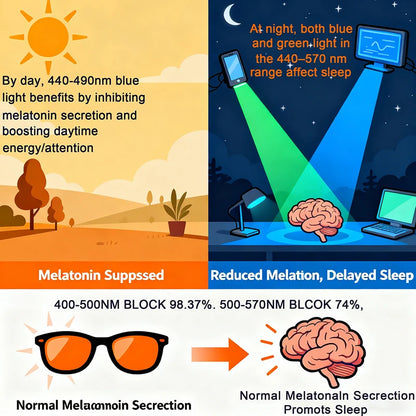 Blue Light Blocking Eliminate Eye Strain Glasses