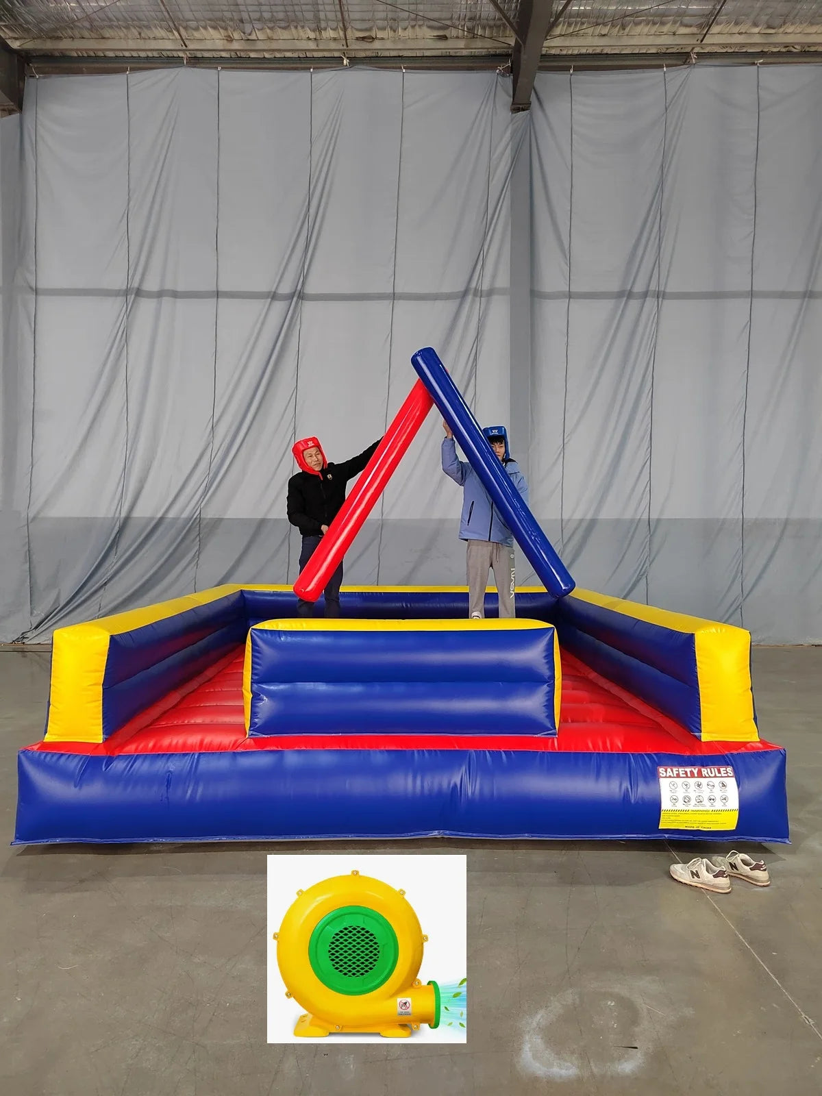 13x13ft Inflatable Gladiator Jousting Arena Party Game Set