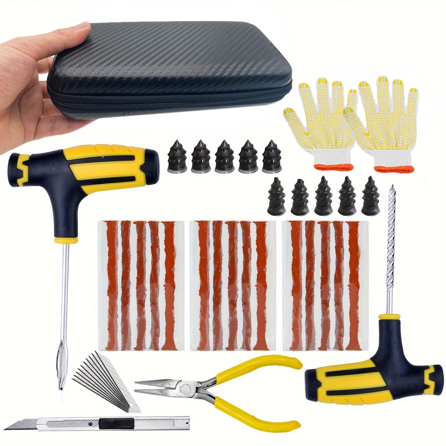 ZFOUEK Car Tire Repair Kit Puncture Plug Tools