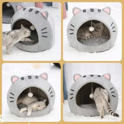 PETSIN Soft & Breathable All-Season Cat Sleeping Basket House