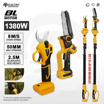 Brushless Electric Telescoping Pole High Branch Chainsaw