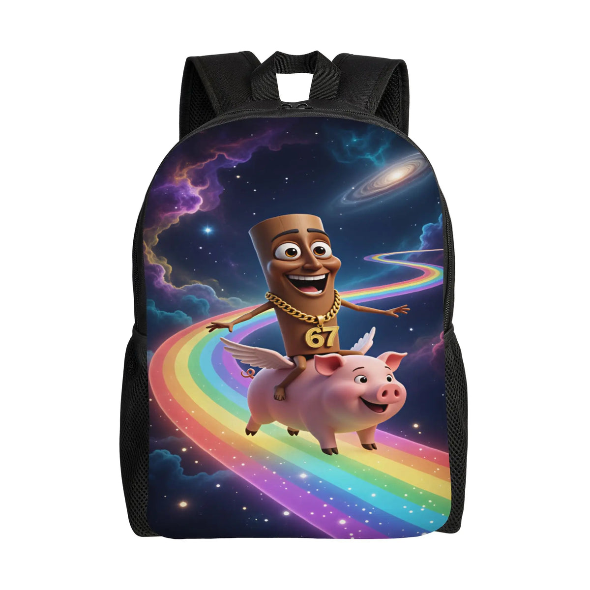 Tung Tung Tung Sahur Meme Backpack - Lightweight Novelty High School & Travel Rucksack