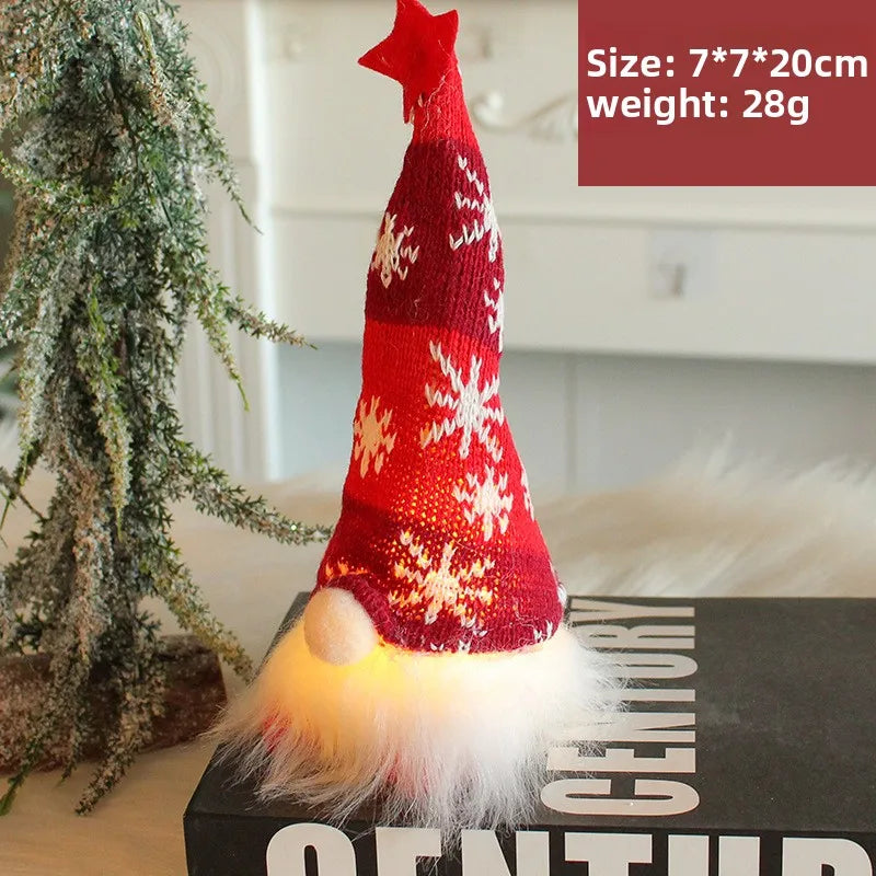 Christmas LED Light-Up Plush Gnome Ornament