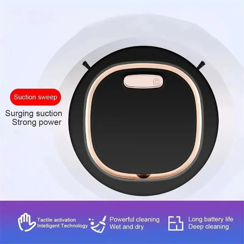3-in-1 Smart Touch-Activated Robot Vacuum & Wet/Dry Mop