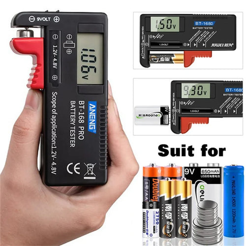 Portable Digital Battery Capacity Tester Multiple Size Battery Analyzer