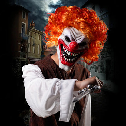 Scary Red Nose Clown Mask