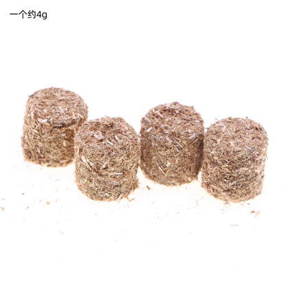 4-Piece Mini Natural Straw Hay Bale Blocks