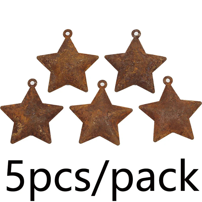 5 Pack 4.5cm Retro Rusty Christmas Bell Decorations