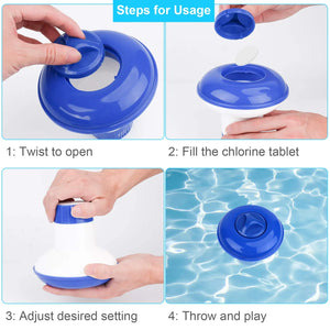 Floating Swimming Pool Chemical Floater Chlorine Tablets Dispenser