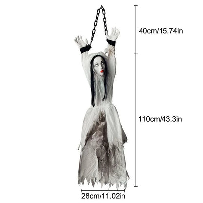 Animated Hanging Halloween Clown with Glowing Eyes & Sound Effects