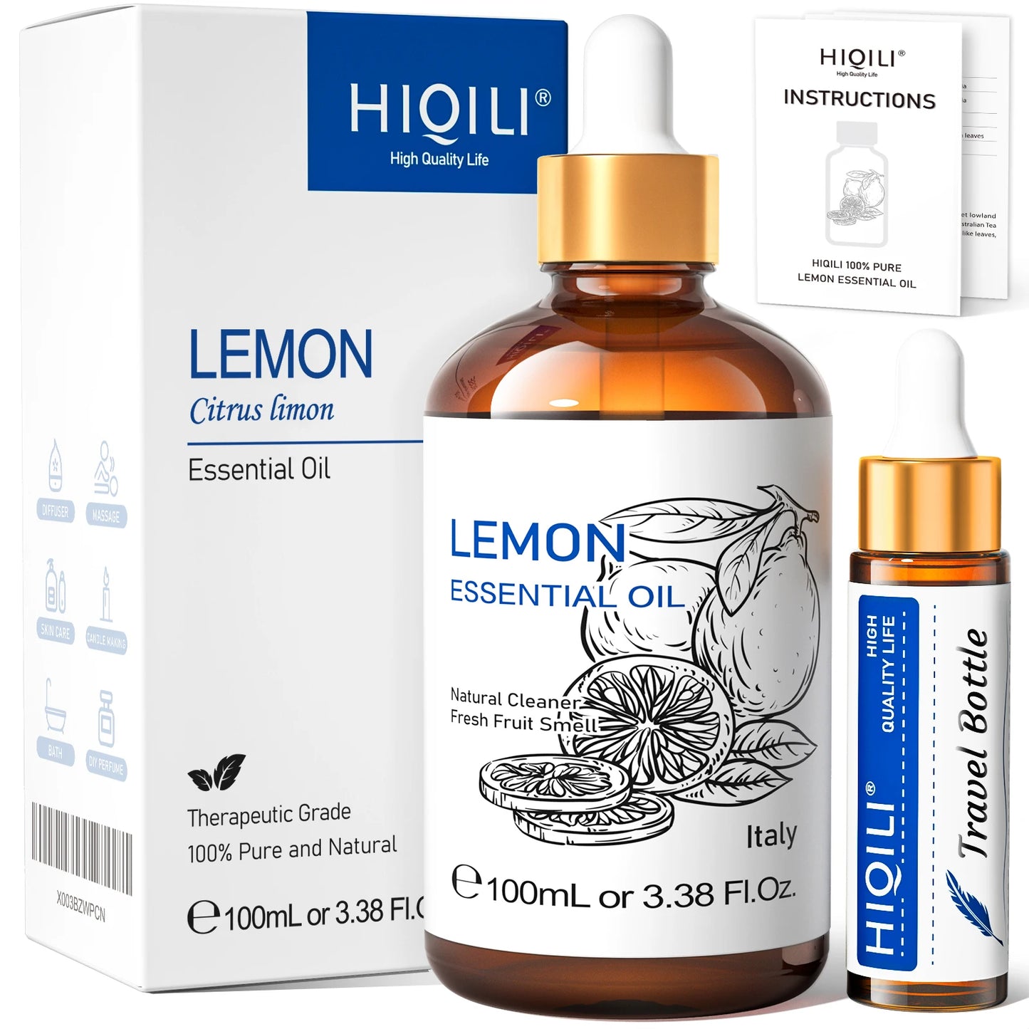 HIQILI 100% Pure Natural Essential Oil (100ml / 3.38 fl. oz)