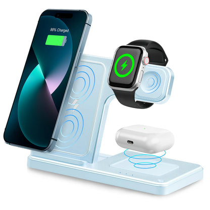 3 In 1 Wireless Charging Station Magnetic Fast Charging For iPhone