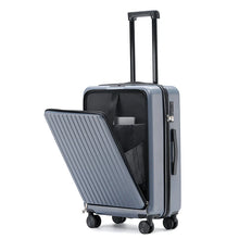 Multi-Functional Silent Wheel Suitcase with USB Charging Port Cup Holder & Practical Hook