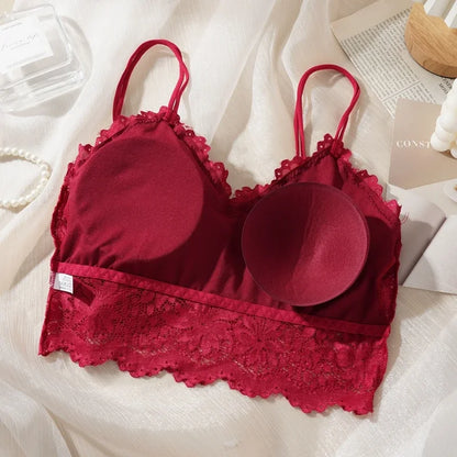 Women’s Floral Lace Wireless Bralette & Panty Set