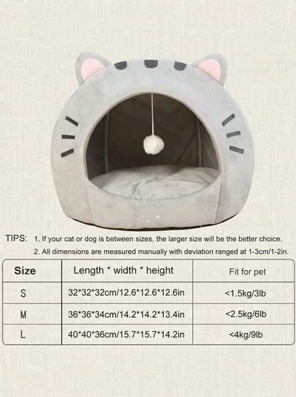 PETSIN Soft & Breathable All-Season Cat Sleeping Basket House